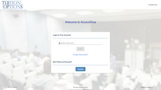 
                            2. AccountVue - Tuition Options Student Portal