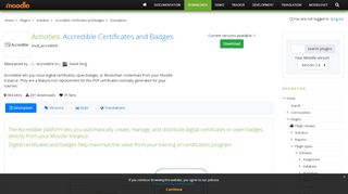 
                            6. Accredible Certificates and Badges - Moodle plugins directory - Moodle Mackenzie Portal