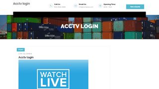 
                            6. Acctv login. - Acctv Portal