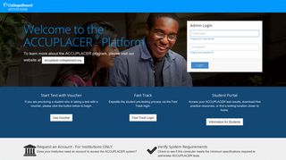 
                            6. ACCUPLACER Platform for Institutions – The College Board - Accuplacer Student Portal