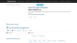 
                            6. Ace123 login Results For Websites Listing - SiteLinks.Info - Ace123 Portal