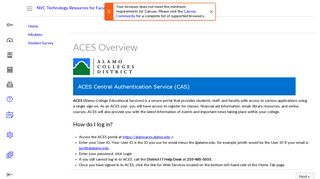 
                            2. ACES Overview: Technology Resources - Alamo Colleges Login - Aces Home Page Portal