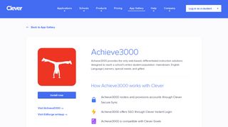 
                            5. Achieve3000 - Clever application gallery | Clever - Achieve30000 Login