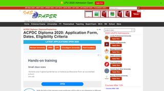 
                            11. ACPDC Diploma 2020: Application Form, Dates, Eligibility ... - Acpdc Portal