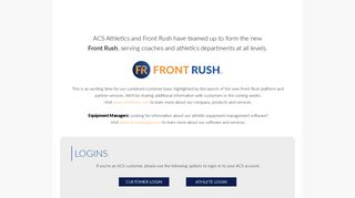 
                            3. ACS Athletics - Front Rush Coaches Login