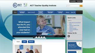 
                            2. ACT Teacher Quality Institute: Home - Tqi Portal