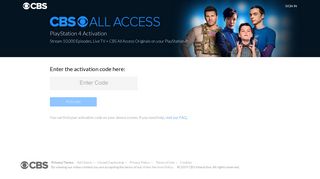 
Activate PlayStation 4 Device - CBS.com
