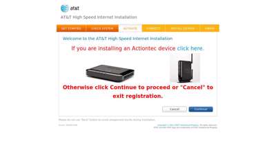 Activate Your Account - AT&T High Speed Internet Installation