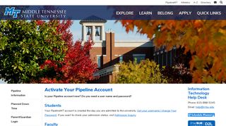 
                            7. Activate Your Pipeline Account - Middle Tennessee State ... - Mtsu D2l Portal