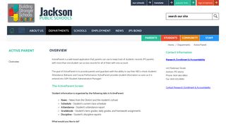 Active Parent / Overview - Jackson Public Schools - Active Student Jps Portal