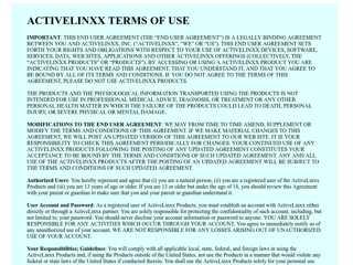 
                            8. ActiveLinxx TERMS OF USE