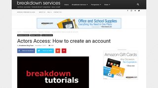 
                            1. Actors Access: How to create an account - Actors Access Sign In