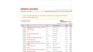
                            4. actors access (sm) - Breakdowns > LOS ANGELES