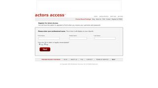 
                            8. actors access (sm) - it's all about control - Actors Access Sign In