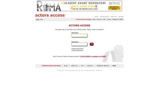 
                            7. actors access (sm) - Login
