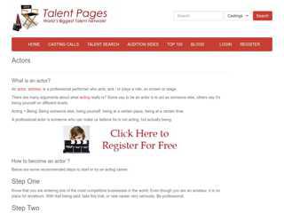 
                            6. Actors - Talent Pages