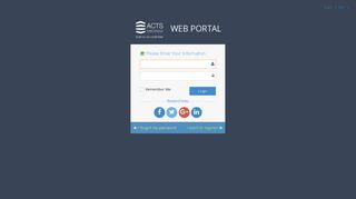 
ACTS Portal | Log in
