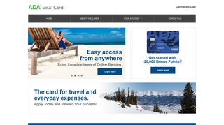 
ADA® Visa Rewards Card | Home  
