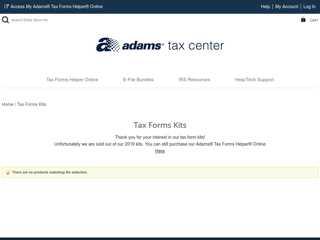 Adams Tax Form Products