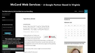 
adCenter Archives | The Web Authority | McCord Web ...  
