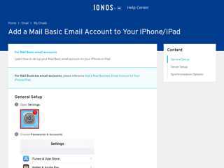 Add a Mail Basic Email Account to Your iPhone/iPad - IONOS ...