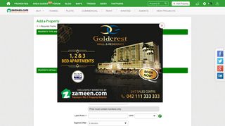 
Add new property on zameen.com  
