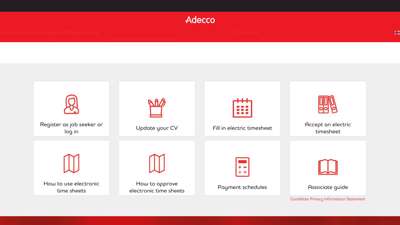 Adecco - Log in and register