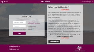 
                            1. ADELE LMS: Log in to the site - Adele Defence Login