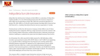 
                            4. Aditya Birla Sun Life Insurance - Aditya Birla Group - Bsli Advisor Login