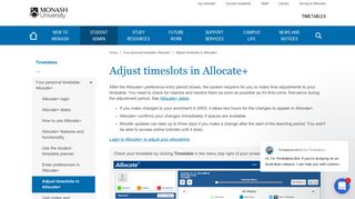 
                            6. Adjust timeslots in Allocate+ - Timetables - Monash University - Monash Allocate+ Student Portal