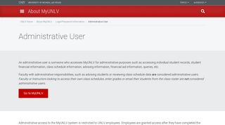 
                            8. Administrative User | About MyUNLV | University of Nevada ... - Unlv Email Portal
