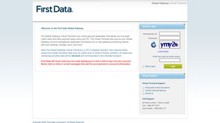 
                            3. Administrator Login - Global Gateway Virtual Terminal - First Data Gateway Portal