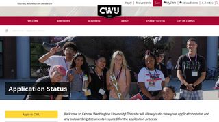 
                            3. Admissions | Application Status - Central Washington University - Mycwu Portal