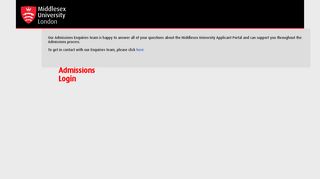 
                            7. Admissions Login - Middlesex University - Middlesex University Admission Portal