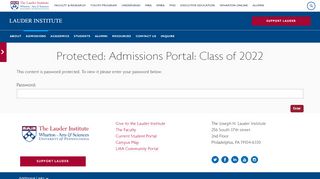 
                            5. Admissions Portal: Class of 2021 - Lauder Institute - Upenn Admissions Portal