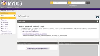 
                            3. Admissions - Quick Links - Dodge City Community College - Dodge City Community College Portal