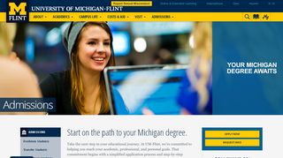 
                            8. Admissions | University of Michigan-Flint - UM-Flint - University Of Michigan Portal Admissions