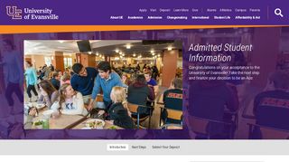 
                            4. Admitted Student Information - University of Evansville - Ue Portal Access Code
