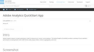 
                            4. Adobe Analytics QuickStart App - Domo Knowledge Base - Https Sc Omniture Com Portal