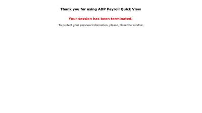 ADP Payroll Quick View