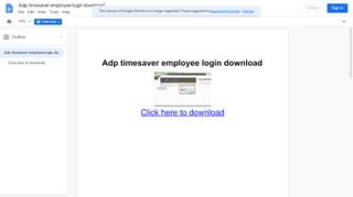
                            5. Adp timesaver employee login download - Google Docs - Adp Timesaver Portal Page