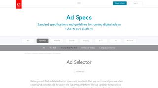 
                            8. AdSelector Ad Spec - TubeMogul - Tubemogul Portal