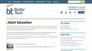 
Adult Education - Butler Tech  
