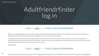 
                            3. Adultfriendrfinder log in - Google Sites - Adultfriendrfinder Sign Up