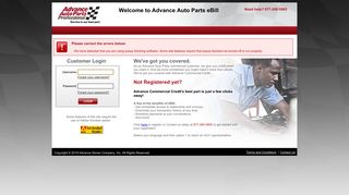 
Advance Auto Parts - eBill Login
