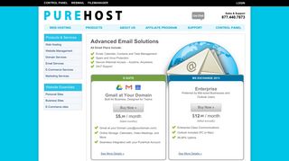 
                            6. Advanced Email Solutions - Email Hosting - PureHost - Purehost Webmail Portal