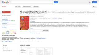 
                            7. Advances in Digital Forensics VII: 7th IFIP WG 11.9 ...