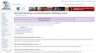 
                            5. Adventist Adventurer Awards/President's Challenge Award ... - Www Presidentschallenge Org Portal