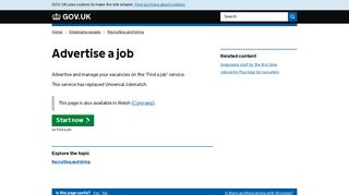 
                            4. Advertise a job - GOV.UK - Ujm Portal Uk