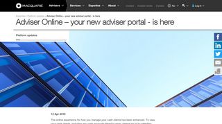 
                            6. Adviser Online – your new adviser portal - is here | Macquarie - Macquarie Access Adviser Portal
